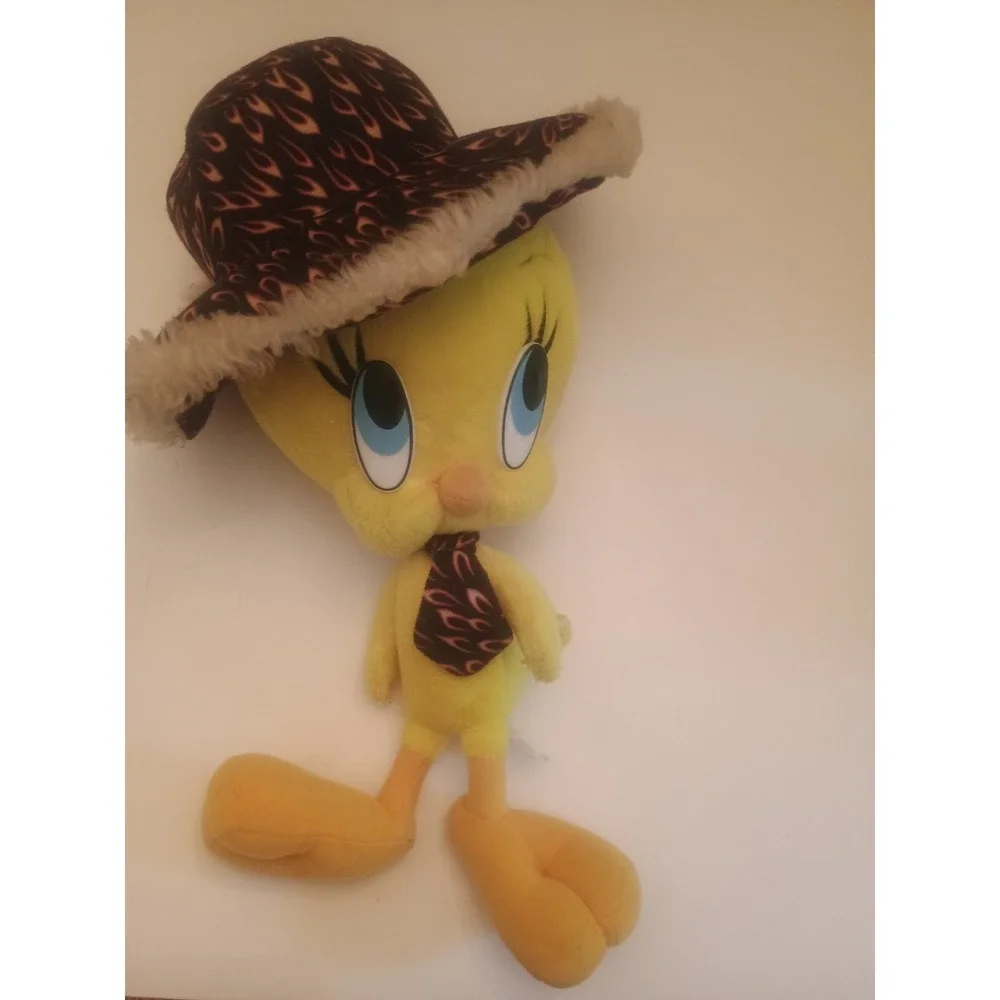 Nanco Looney Tunes Tweety Bird With Hat & Tie Plush Preowned C5